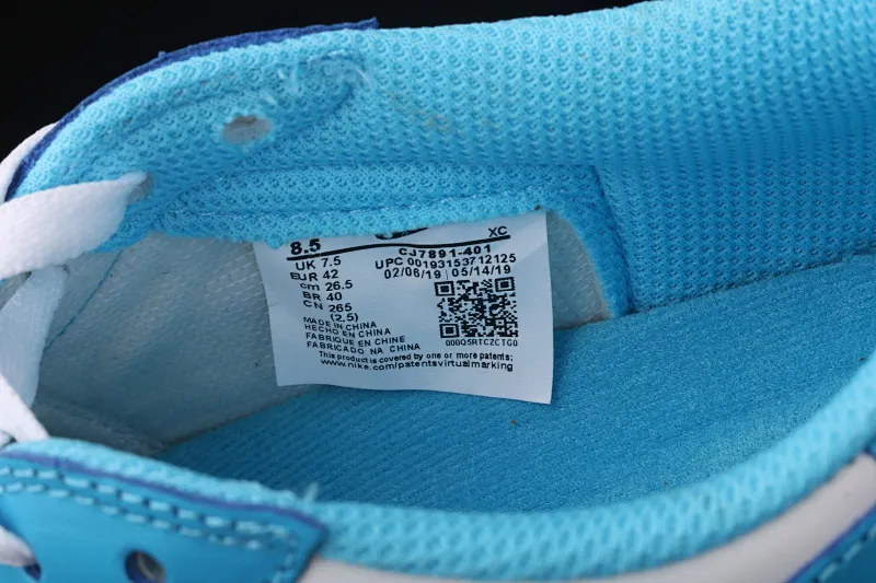 All Categories Air Jordan Jordan Series Basketball Shoes Air Jordan 1 Low Air Jordan 1 Low x SB AJ1 Joe 1 North Carolina Blue First Layer Cultural Leisure Sports Shoes CJ7891-401